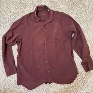 Tommy Bahama Maroon Casual Button Down Shirt